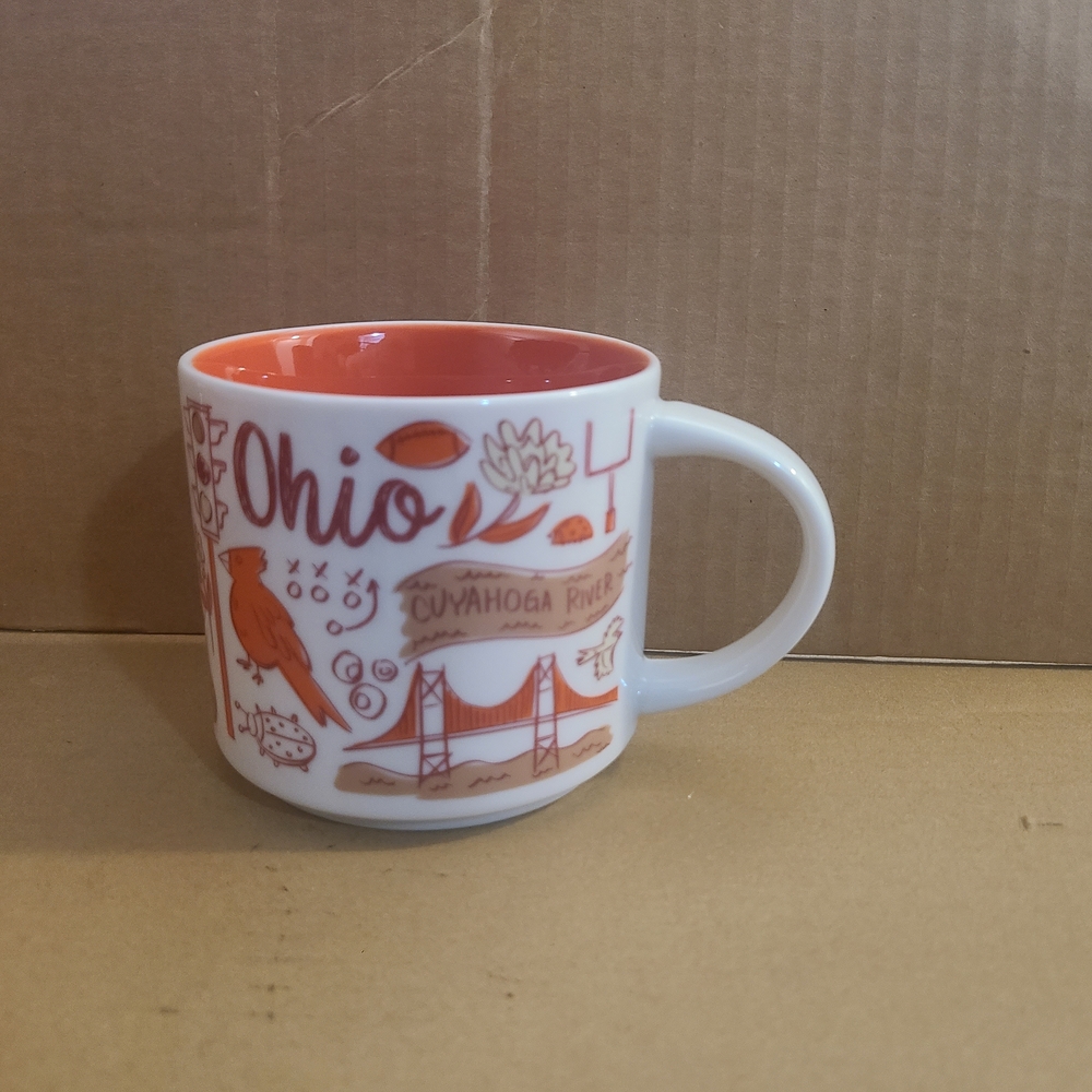 Starbucks Ohio Mug with Orange Interior